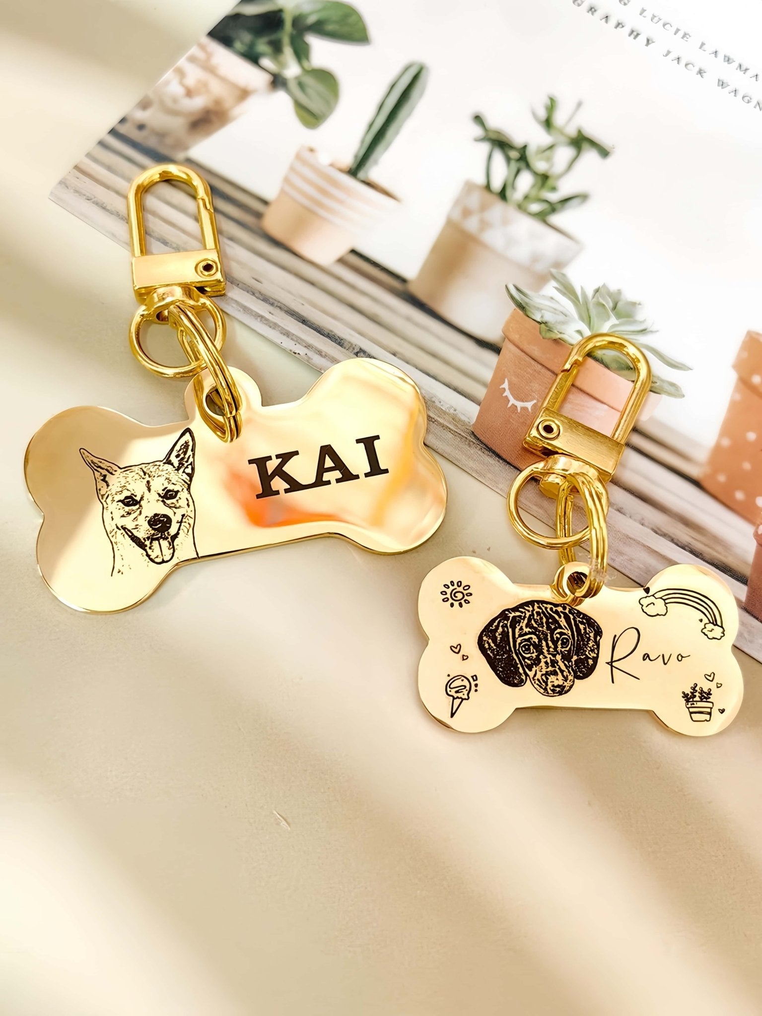 Custom Pet Tag - Classic Bone