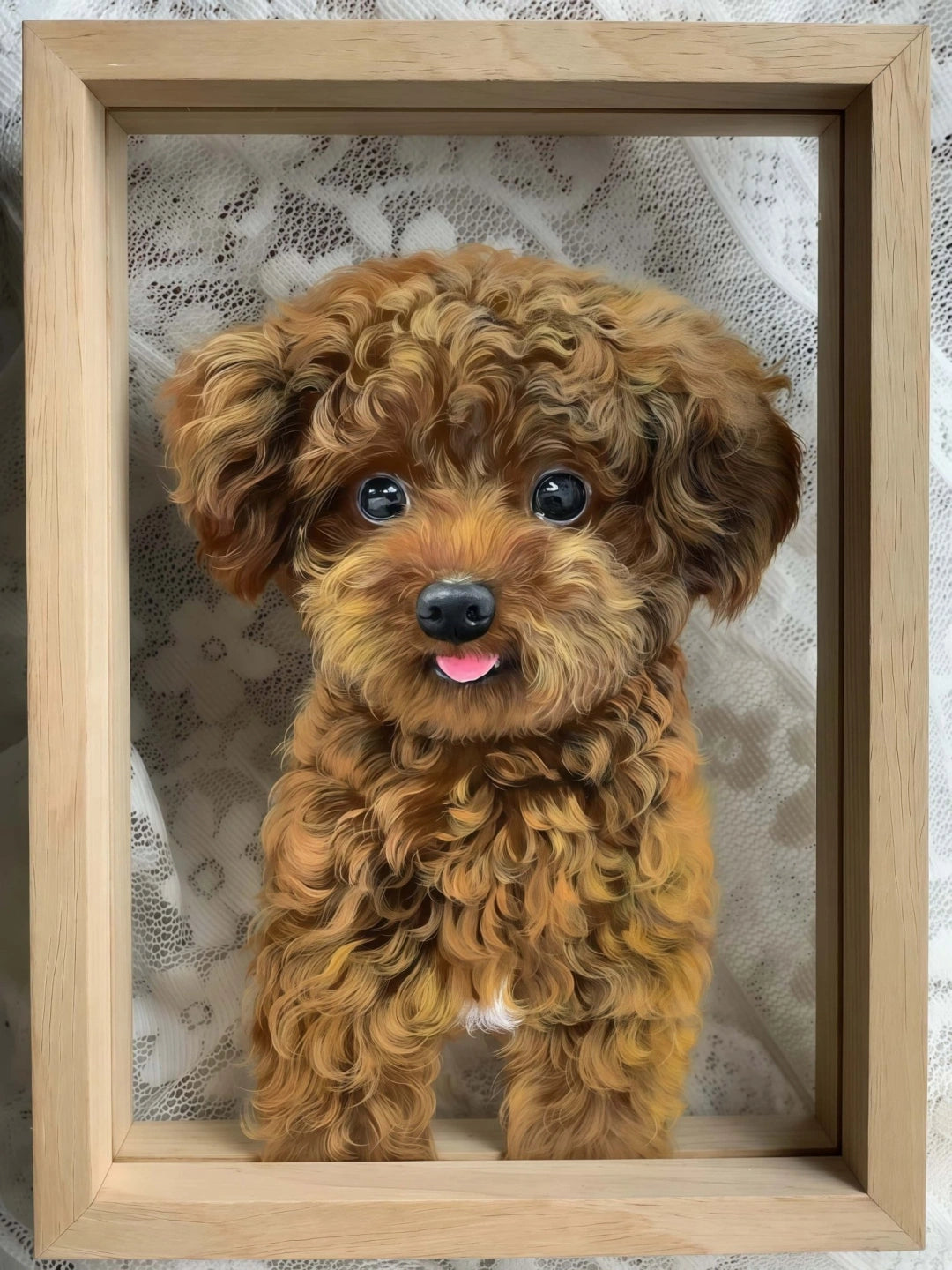 Hand-Painted Custom Pet Portrait on Glass
