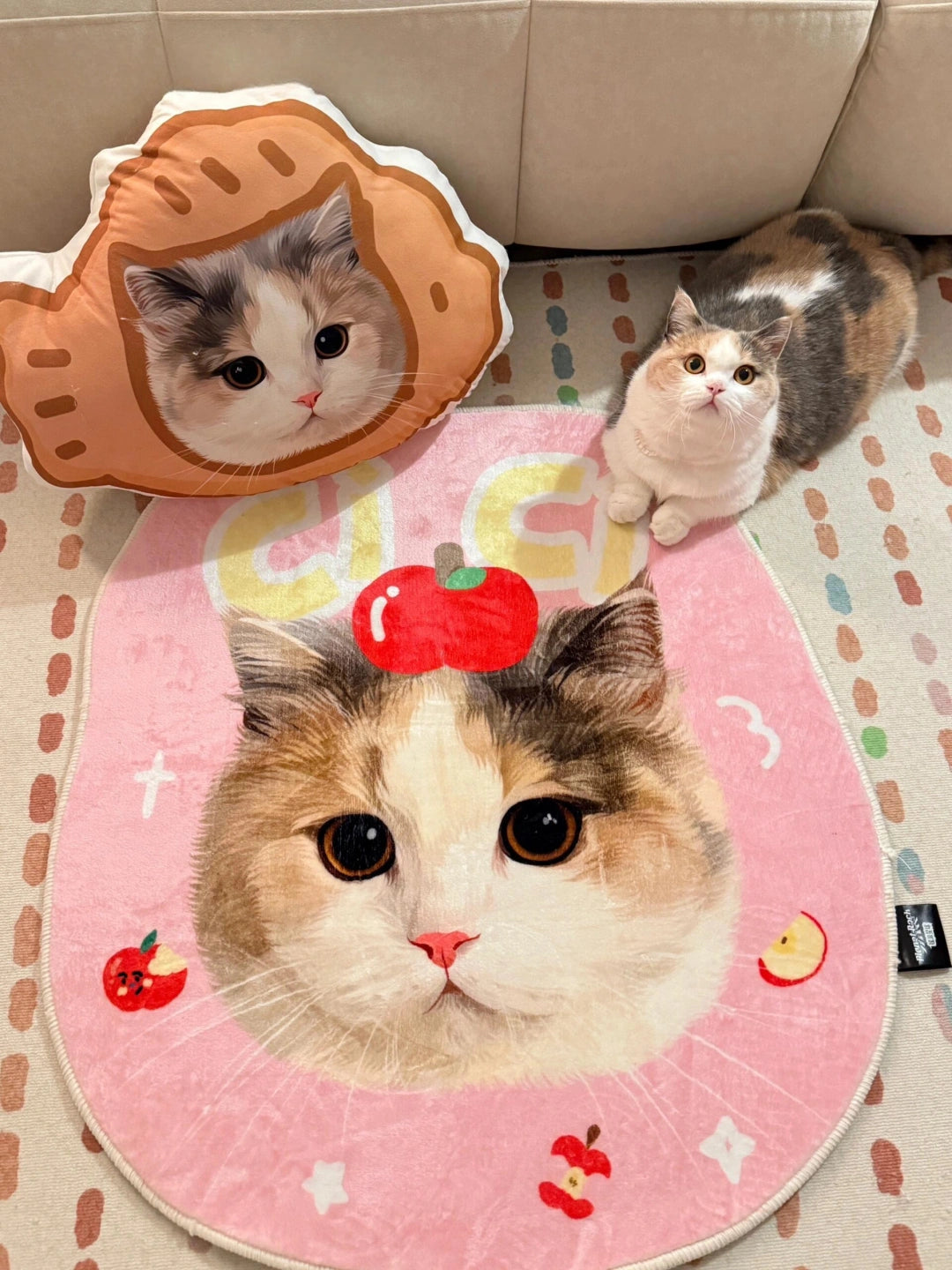 Personalized Pet Photo Art Irregular Shape Rug
