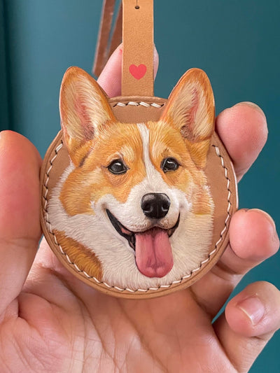 Custom 3D Carved Pet Leather Charm