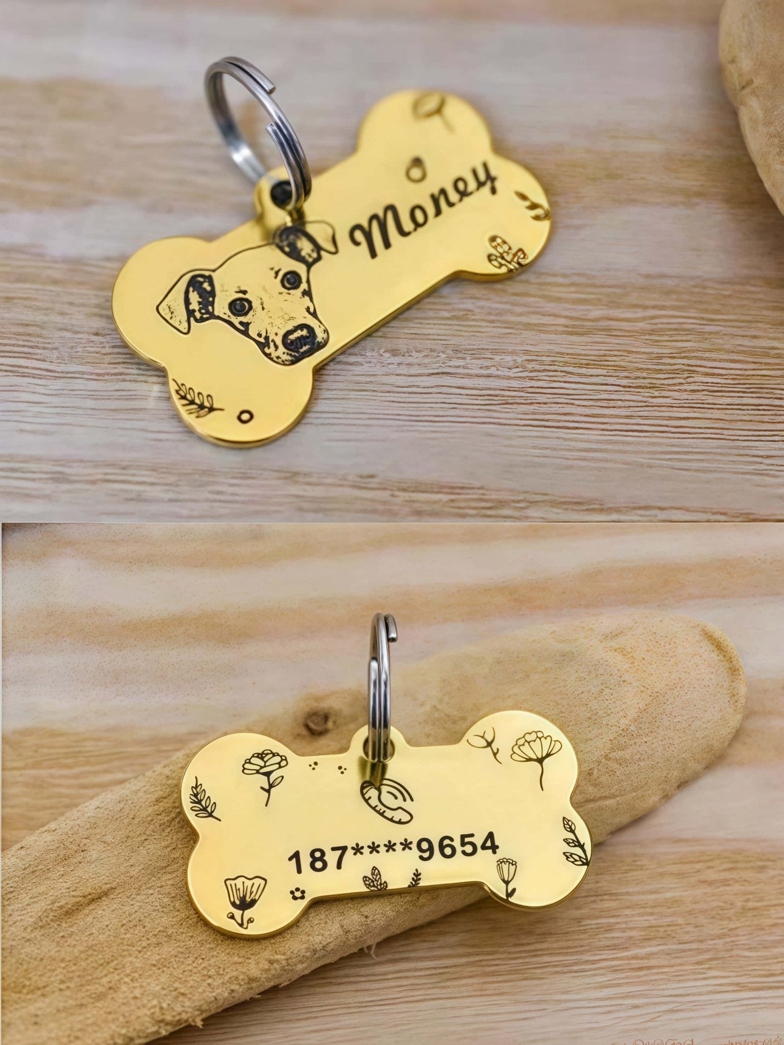 Custom Pet Tag - Classic Bone