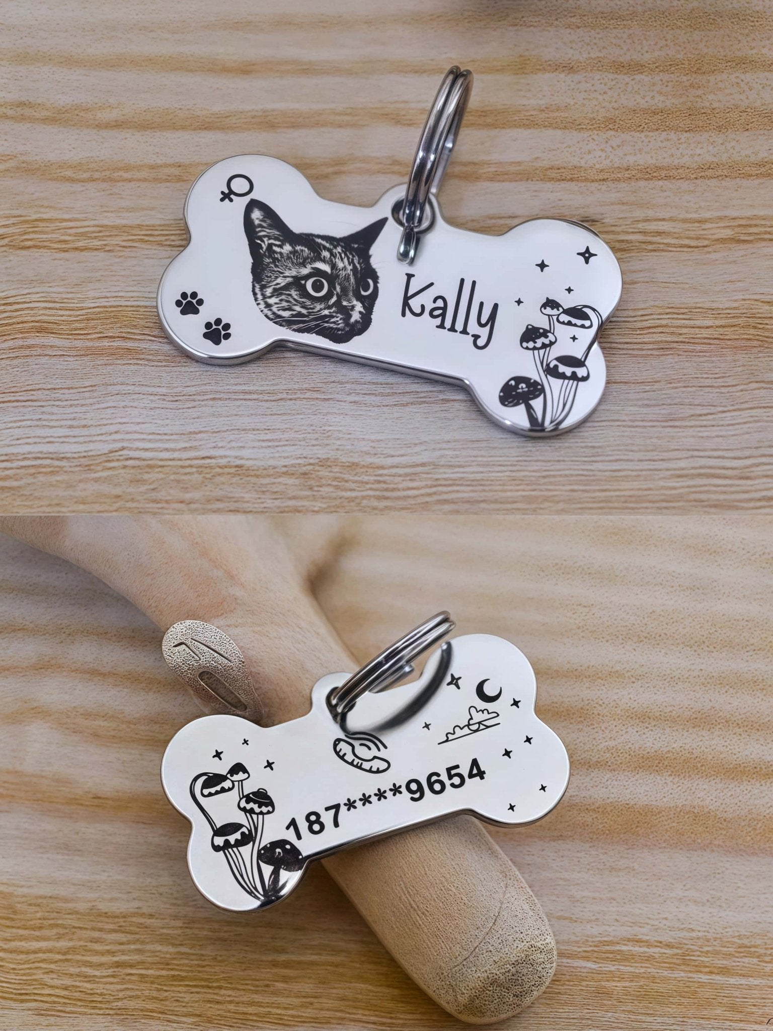 Custom Pet Tag - Classic Bone