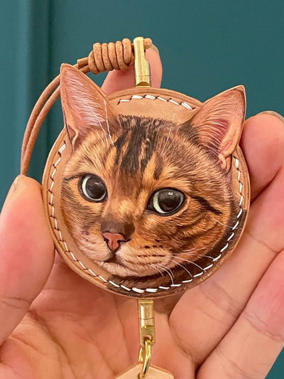 Custom 3D Carved Pet Leather Charm