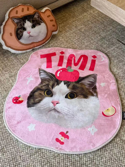 Personalized Pet Photo Art Irregular Shape Rug