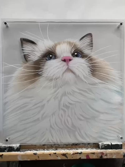 Hand-Drawn Custom 3D Layered Pet Portrait