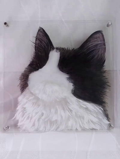 Hand-Drawn Custom 3D Layered Pet Portrait