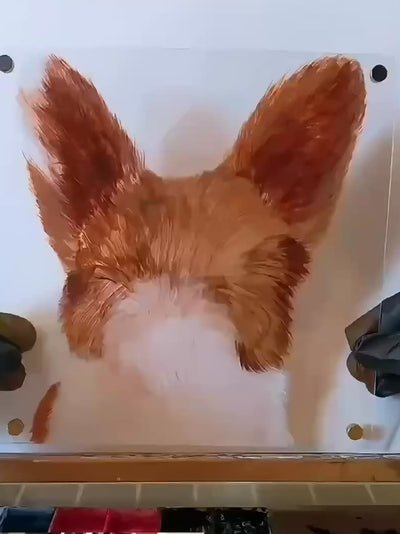Hand-Drawn Custom 3D Layered Pet Portrait