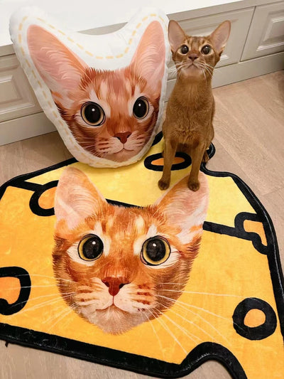 Personalized Pet Photo Art Irregular Shape Rug