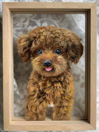 Hand-Painted Custom Pet Portrait on Glass