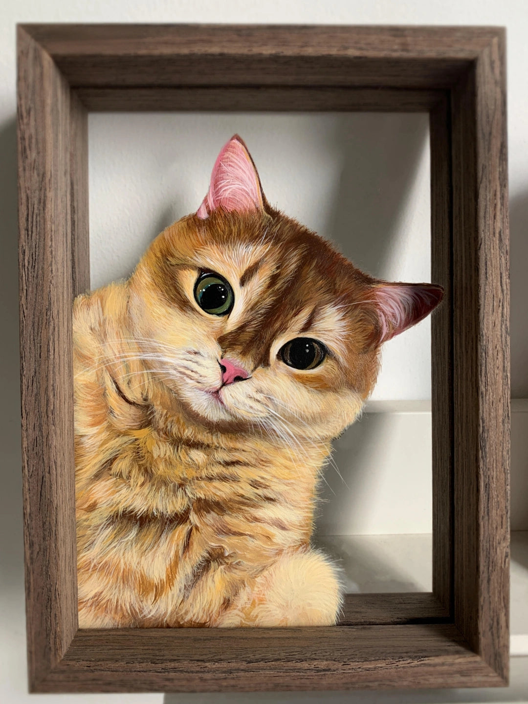 Hand-Painted Custom Pet Portrait on Glass