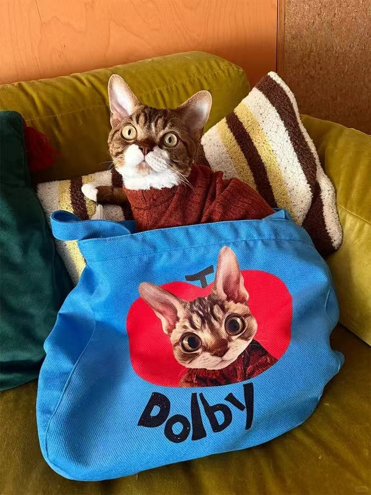 Custom Pet Photo Tote Bag