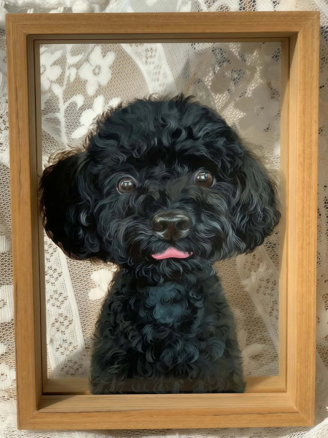 Hand-Painted Custom Pet Portrait on Glass
