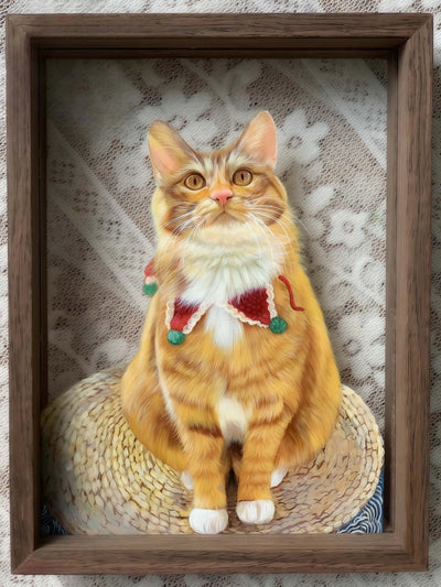Hand-Painted Custom Pet Portrait on Glass