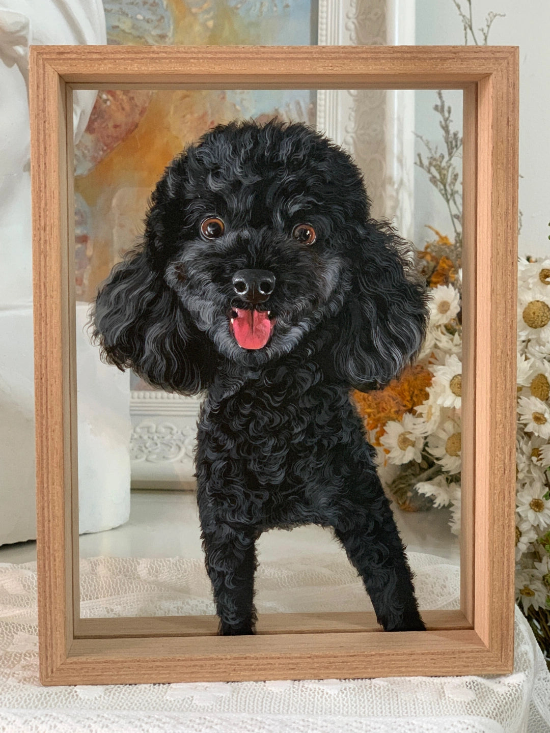 Hand-Painted Custom Pet Portrait on Glass